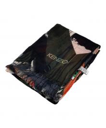 KENZO（ケンゾー）の古着「大判ストール」｜レッド×ブラック