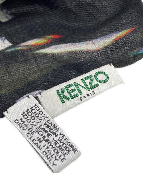 KENZO（ケンゾー）KENZO (ケンゾー) 大判ストール レッド×ブラックの古着・服飾アイテム