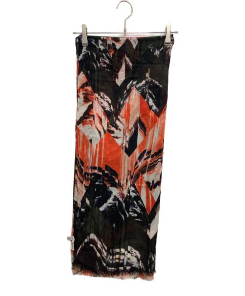 KENZO（ケンゾー）KENZO (ケンゾー) 大判ストール レッド×ブラックの古着・服飾アイテム