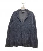 ARMANI EXCHANGEアルマーニ エクスチェンジ）の古着「3Bバーズアイニットジャケット」｜ネイビー