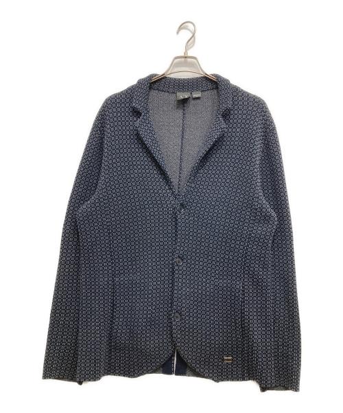 ARMANI EXCHANGE（アルマーニ エクスチェンジ）ARMANI EXCHANGE (アルマーニ エクスチェンジ) 3Bバーズアイニットジャケット ネイビー サイズ:Lの古着・服飾アイテム