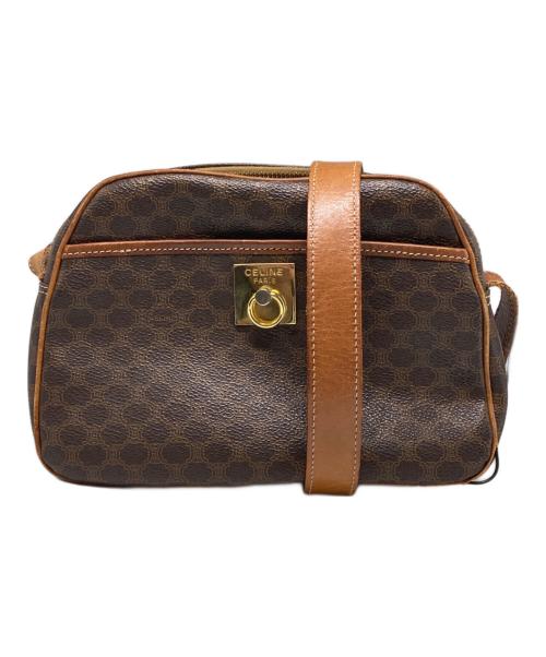 CELINE（セリーヌ）CELINE (セリーヌ) マカダムショルダーバッグ ブラウンの古着・服飾アイテム