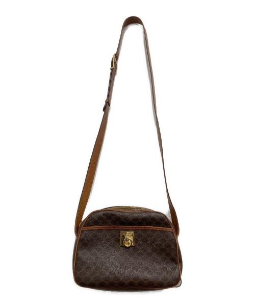 CELINE（セリーヌ）CELINE (セリーヌ) マカダムショルダーバッグ ブラウンの古着・服飾アイテム