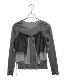 STUDIOUS（ステュディオス）の古着「3way Camisole & Cashmere Long T」｜グレー