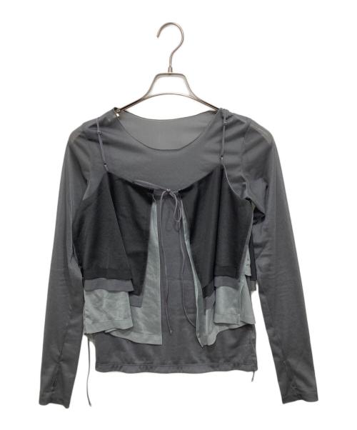 STUDIOUS（ステュディオス）STUDIOUS (ステュディオス) 3way Camisole & Cashmere Long T グレー サイズ:Freeの古着・服飾アイテム
