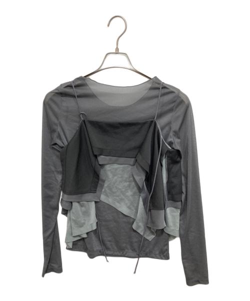 STUDIOUS（ステュディオス）STUDIOUS (ステュディオス) 3way Camisole & Cashmere Long T グレー サイズ:Freeの古着・服飾アイテム