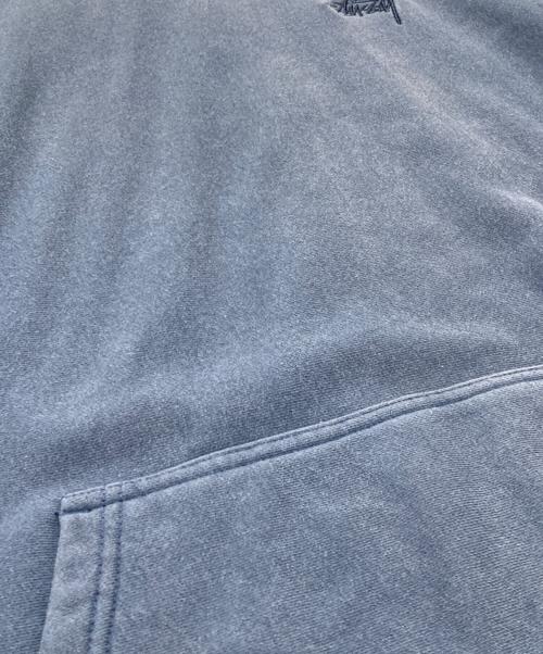 stussy（ステューシー）stussy (ステューシー) ストックロゴ前Vプルオーバーパーカー ネイビー サイズ:Mの古着・服飾アイテム