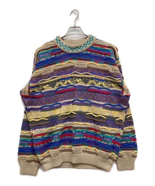 Coogi（クージー）Coogi (クージー) マルチカラー3Dニット マルチカラー サイズ:Lの古着・服飾アイテム