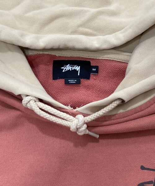 stussy（ステューシー）stussy (ステューシー) Two Tone Hoodie/バイカラープルオーバーパーカー ピンク サイズ:Mの古着・服飾アイテム