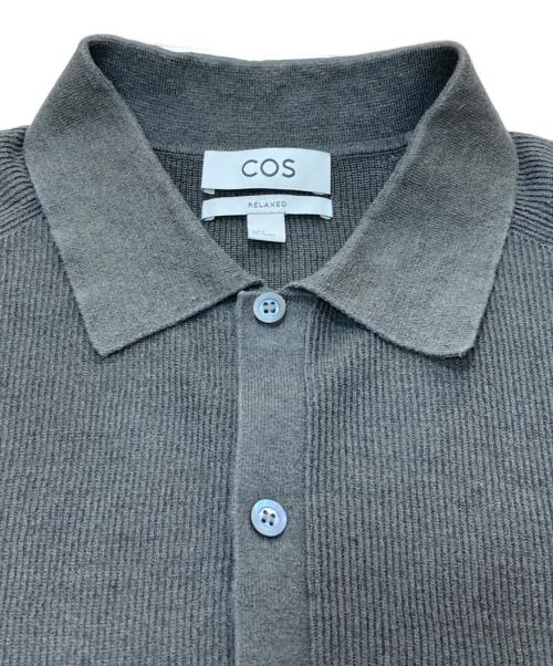 COS（コス）COS (コス) 半袖ニットシャツ ベージュ サイズ:Sの古着・服飾アイテム