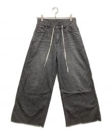 Spick and Span（スピック＆スパン）の古着「5 1/2 SOFT DRAWSTRINGDENIM」｜グレー