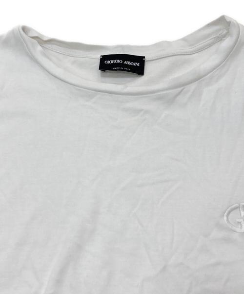 GIORGIO ARMANI（ジョルジオアルマーニ）GIORGIO ARMANI (ジョルジオアルマーニ) ピュアコットンインターロック Tシャツ ホワイト サイズ:SIZE50の古着・服飾アイテム