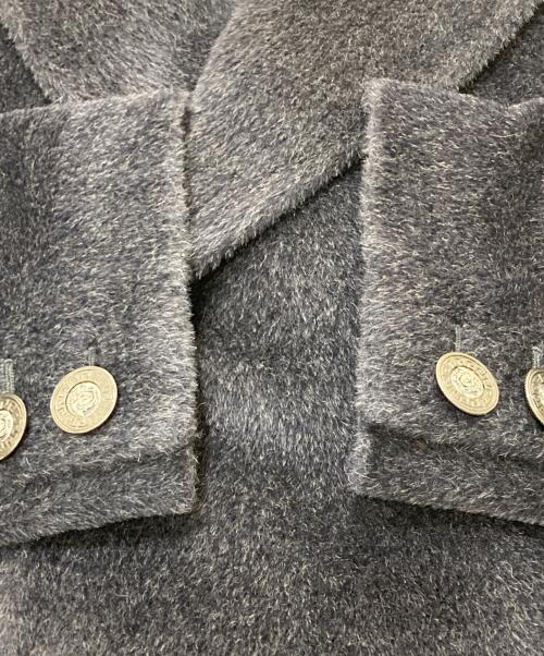 GIANNI VERSACE（ジャンニ・ヴェルサーチ）GIANNI VERSACE (ジャンニ・ヴェルサーチ) ラマ混メデューサボタンダブルーコート ネイビー サイズ:SIZE50の古着・服飾アイテム