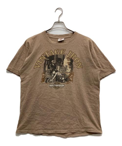 HARLEY-DAVIDSON（ハーレーダビッドソン）HARLEY-DAVIDSON (ハーレーダビッドソン) 00’S両面プリントTシャツ ブラウン サイズ:不明の古着・服飾アイテム