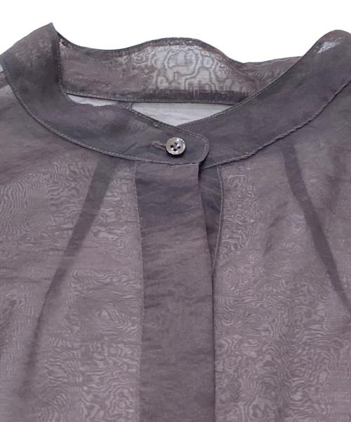 TODAYFUL（トゥデイフル）TODAYFUL (トゥデイフル) Standcollar Sheer Shirts ブラウン サイズ:FREEの古着・服飾アイテム