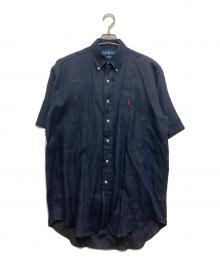 RALPH LAUREN（ラルフローレン）の古着「BDリネン半袖シャツ」｜ネイビー
