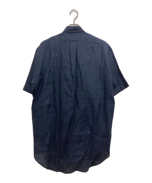 RALPH LAUREN（ラルフローレン）RALPH LAUREN (ラルフローレン) BDリネン半袖シャツ ネイビー サイズ:Mの古着・服飾アイテム