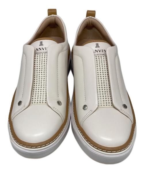 LANVIN COLLECTION（ランバンコレクション）LANVIN COLLECTION (ランバンコレクション) スタッズスリッポン ホワイト サイズ:23.5cmの古着・服飾アイテム