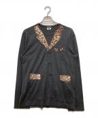 COMME des GARCONS HOMME PLUSコムデギャルソンオムプリュス）の古着「レオパードカットソー」｜ブラック×ブラウン