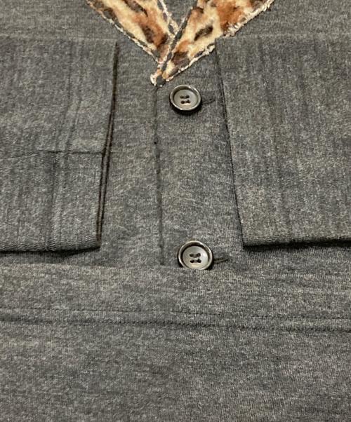 COMME des GARCONS HOMME PLUS（コムデギャルソンオムプリュス）COMME des GARCONS HOMME PLUS (コムデギャルソンオムプリュス) レオパードカットソー ブラック×ブラウン サイズ:Mの古着・服飾アイテム