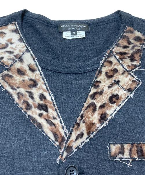 COMME des GARCONS HOMME PLUS（コムデギャルソンオムプリュス）COMME des GARCONS HOMME PLUS (コムデギャルソンオムプリュス) レオパードカットソー ブラック×ブラウン サイズ:Mの古着・服飾アイテム