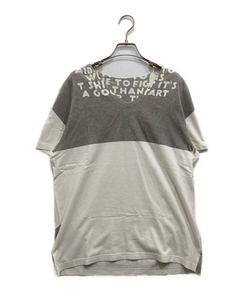 MARTIN MARGIELA（マルタン・マルジェラ）MARTIN MARGIELA (マルタン・マルジェラ) エイズTシャツ ホワイト×グレー サイズ:不明の古着・服飾アイテム