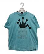 stussyステューシー）の古着「00’sクラウンTシャツ」｜スカイブルー