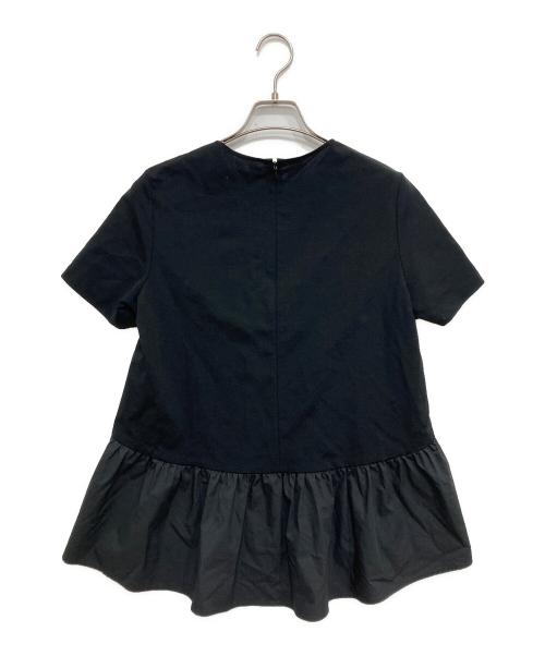 23区（ニジュウサンク）23区 (ニジュウサンク) ペプラムカットソー ブラック サイズ:SIZE38の古着・服飾アイテム