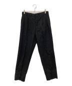 COMME des GARCONS HOMME PLUSコムデギャルソンオムプリュス）の古着「ウールギャバテーパードスラックス」｜ブラック