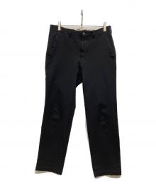 COMME des GARCONS HOMME PLUS（コムデギャルソンオムプリュス）の古着「ウールギャバテーパードスラックス」｜ブラック