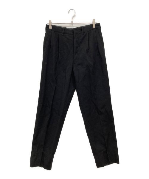 COMME des GARCONS HOMME PLUS（コムデギャルソンオムプリュス）COMME des GARCONS HOMME PLUS (コムデギャルソンオムプリュス) ウールギャバテーパードスラックス ブラック サイズ:不明の古着・服飾アイテム