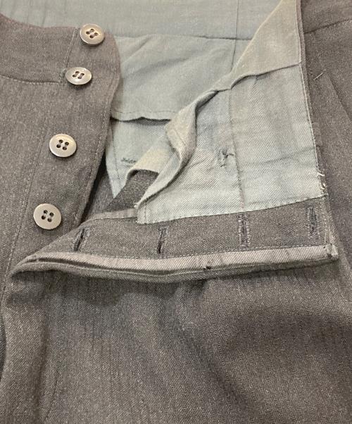 COMME des GARCONS HOMME PLUS（コムデギャルソンオムプリュス）COMME des GARCONS HOMME PLUS (コムデギャルソンオムプリュス) ウールギャバテーパードスラックス ブラック サイズ:不明の古着・服飾アイテム