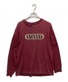 stussy（ステューシー）の古着「80’S両面オーバルロゴロングスリーブカットソー」｜ボルドー