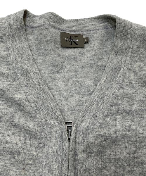Calvin Klein（カルバンクライン）Calvin Klein (カルバンクライン) ジップカーディガン グレー サイズ:Lの古着・服飾アイテム