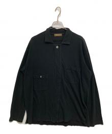 Y's for men（ワイズフォーメン）の古着「90’s比翼コットンシャツ」｜ブラック
