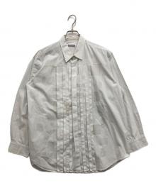 COMME des GARCONS HOMME（コムデギャルソン オム）の古着「プリーツフライフロントシャツ」｜ホワイト