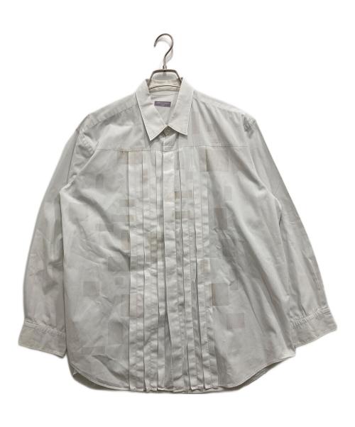 COMME des GARCONS HOMME（コムデギャルソン オム）COMME des GARCONS HOMME (コムデギャルソン オム) プリーツフライフロントシャツ ホワイト サイズ:不明の古着・服飾アイテム