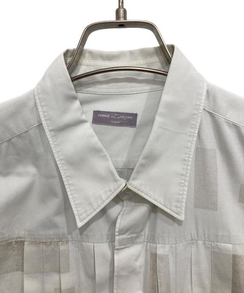 COMME des GARCONS HOMME（コムデギャルソン オム）COMME des GARCONS HOMME (コムデギャルソン オム) プリーツフライフロントシャツ ホワイト サイズ:不明の古着・服飾アイテム