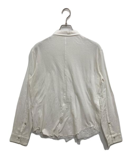 HELMUT LANG（ヘルムートラング）HELMUT LANG (ヘルムートラング) プリーツ切替シャツ ホワイト サイズ:Mの古着・服飾アイテム