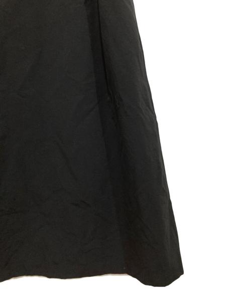 ANAYI（アナイ）ANAYI (アナイ) シアーストライプ切替フレアワンピース ブラック×ホワイト サイズ:36の古着・服飾アイテム
