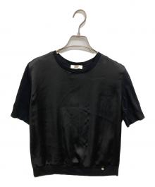 HERNO（ヘルノ）の古着「ニット切替カットソー」｜ブラック