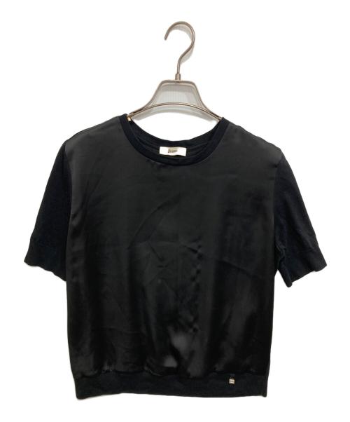 HERNO（ヘルノ）HERNO (ヘルノ) ニット切替カットソー ブラック サイズ:38の古着・服飾アイテム