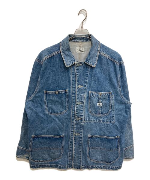 Calvin Klein Jeans（カルバンクラインジーンズ）Calvin Klein Jeans (カルバンクラインジーンズ) デニムカバーオール インディゴ サイズ:Lの古着・服飾アイテム