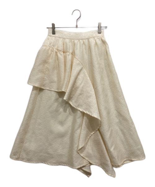 CELFORD（セルフォード）CELFORD (セルフォード) ふくれJQギャザースカート ホワイト サイズ:36の古着・服飾アイテム