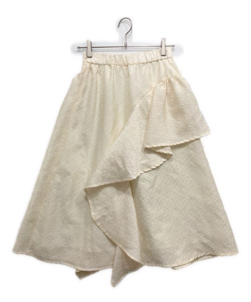 CELFORD（セルフォード）CELFORD (セルフォード) ふくれJQギャザースカート ホワイト サイズ:36の古着・服飾アイテム