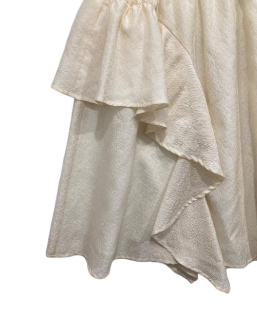 CELFORD（セルフォード）CELFORD (セルフォード) ふくれJQギャザースカート ホワイト サイズ:36の古着・服飾アイテム