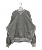 DAIWA PIER39ダイワ ピア39）の古着「TECH SWEAT CREW FREEDOM SLEEVE/前V2トーンスウェット」｜グレー