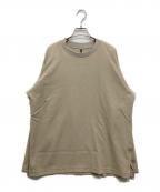 DESCENTE ALLTERRAINデザイント オルテライン）の古着「ストレッチツイルロングスリーブTシャツ/長袖カットソー」｜ベージュ