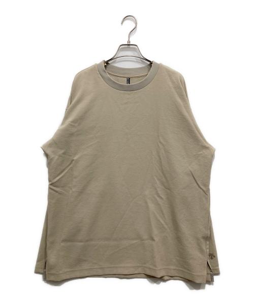DESCENTE ALLTERRAIN（デザイント オルテライン）DESCENTE ALLTERRAIN (デザイント オルテライン) ストレッチツイルロングスリーブTシャツ/長袖カットソー ベージュ サイズ:SIZE0の古着・服飾アイテム