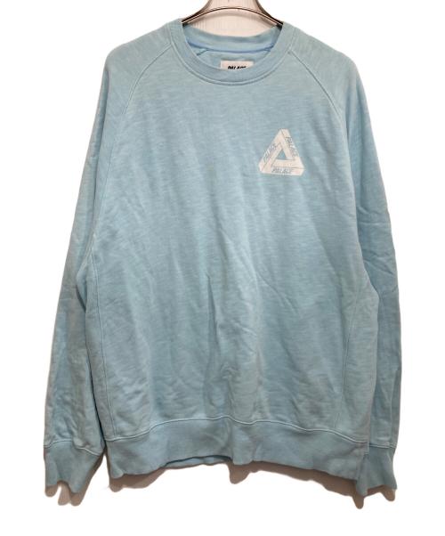 PALACE（パレス）PALACE (パレス) TRI-FERG SLUB CREW/両面プリントスウェット スカイブルー サイズ:XLの古着・服飾アイテム